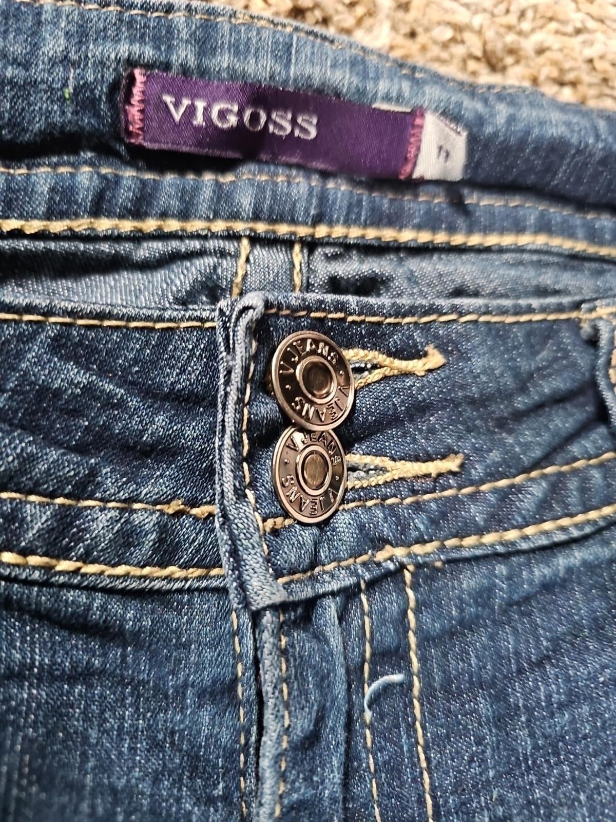 Vigoss Jeans Mid Rise Capri Cuffed Women's Juniors Size 11
