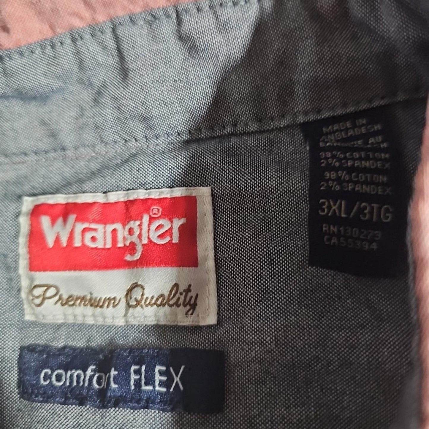 Wrangler Comfort Flex 3XL Button Up Shirt