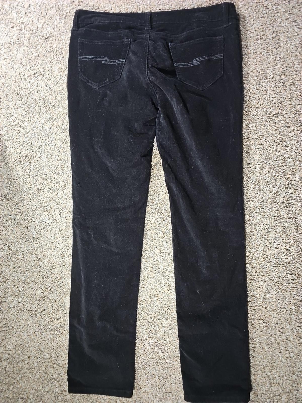 Arizona Jeans Corduroy Black Pants Sz 11 34x31