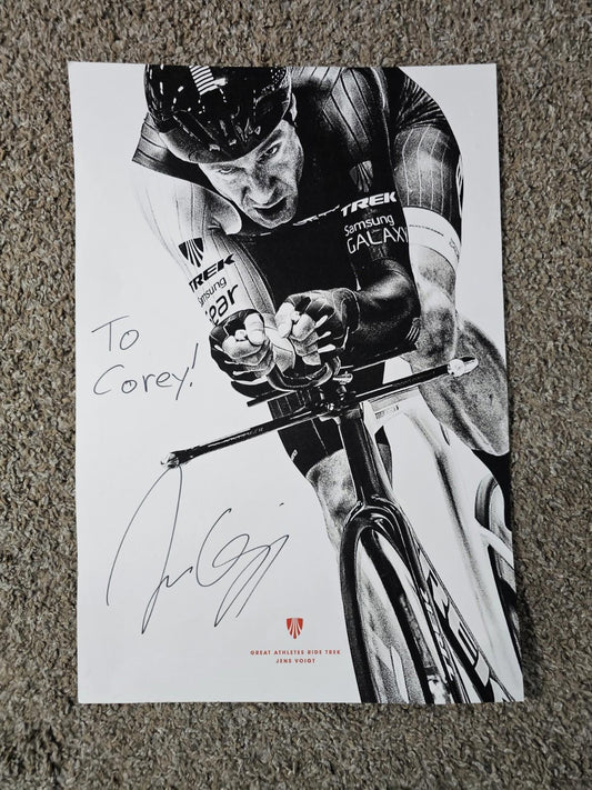 Jens Voigt TREK Bikes Professional Recer Poster autographed