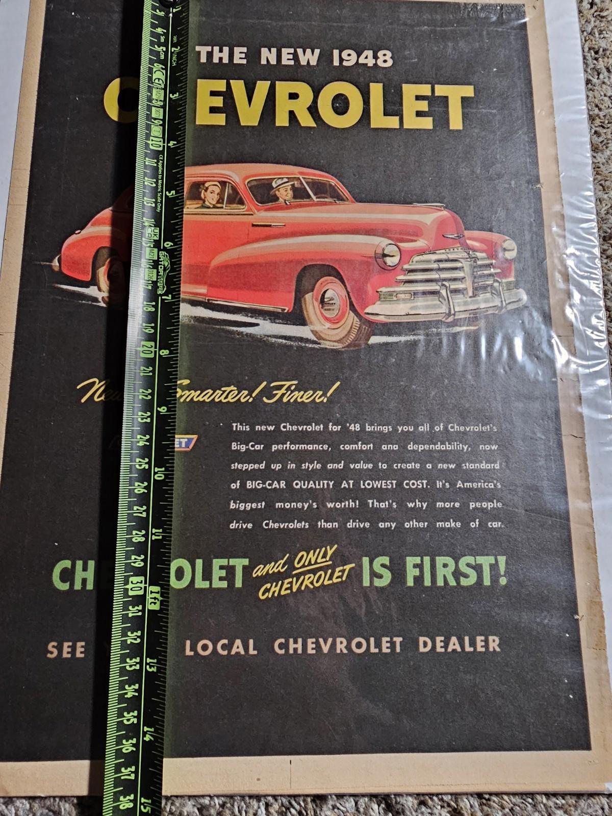 March 28 1948 CHEVROLET 10.5x14" Print Ad