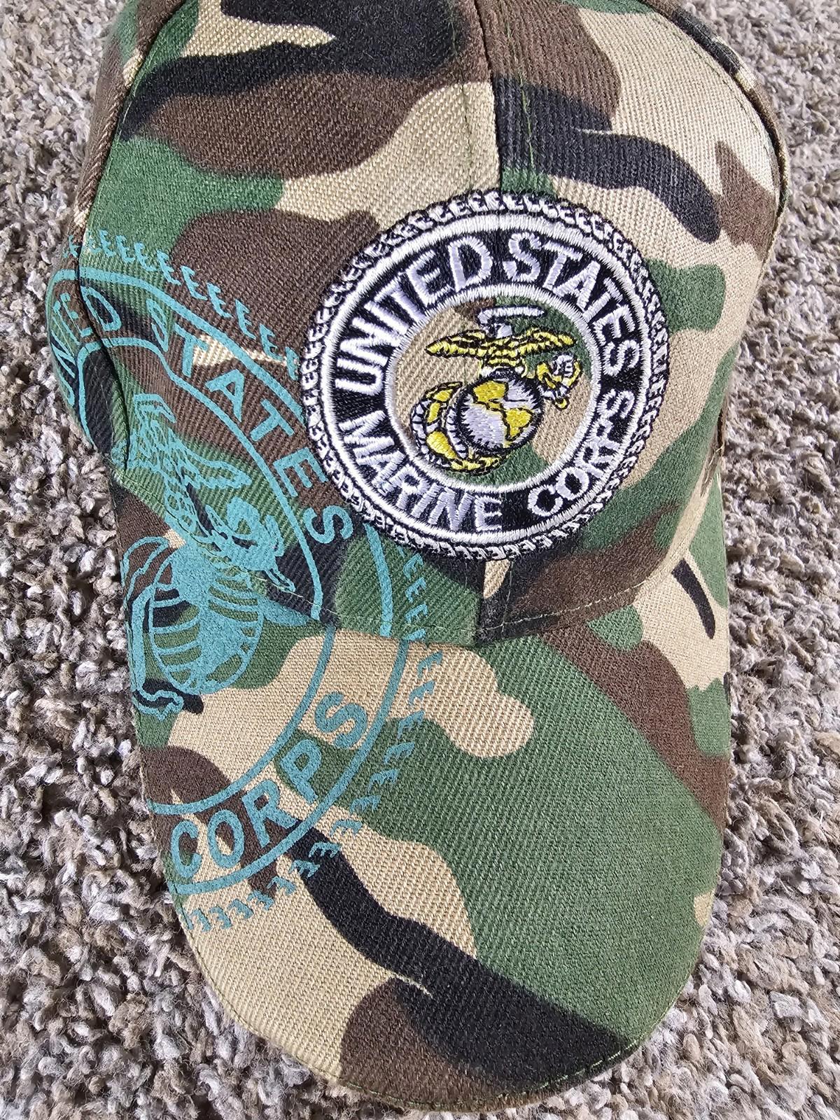 United States Marine Corps Baseball Hat Camo Wool acrylic