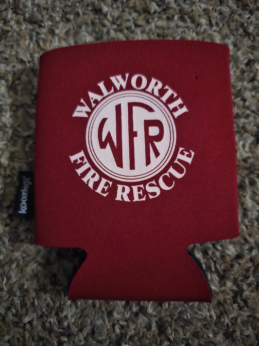 Walworth Fire & Rescue Red Can KOOZIE Drink Sleeve