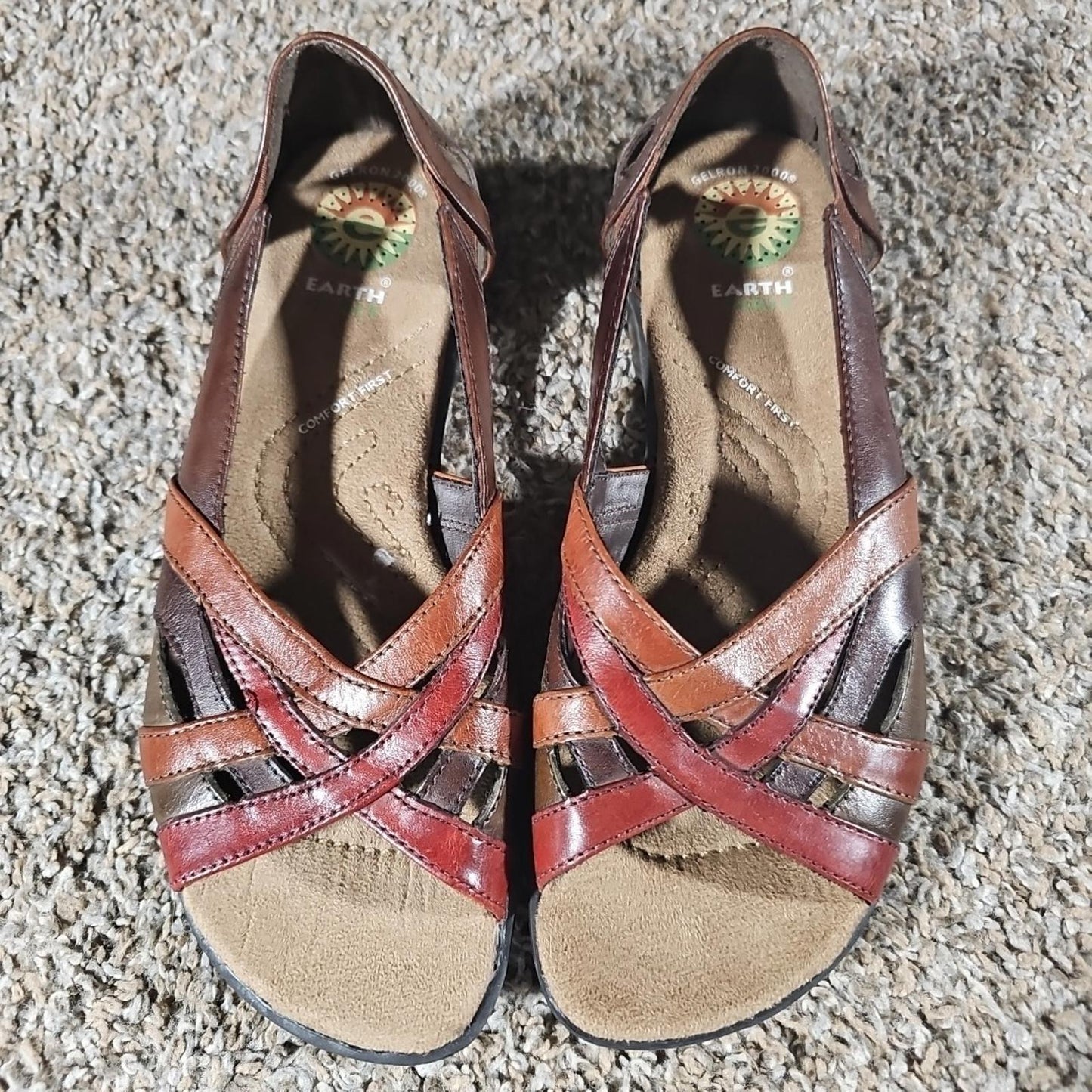 Earth Spirit Gelron 2000 Comfort First Loafer Sandals Sz 7