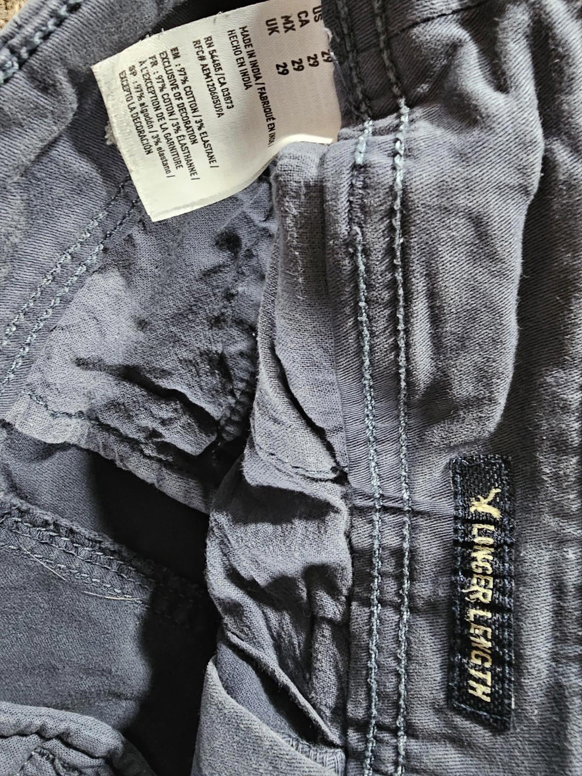 American Eagle Extreme Flex 29 Long Length Shorts Blue Gray