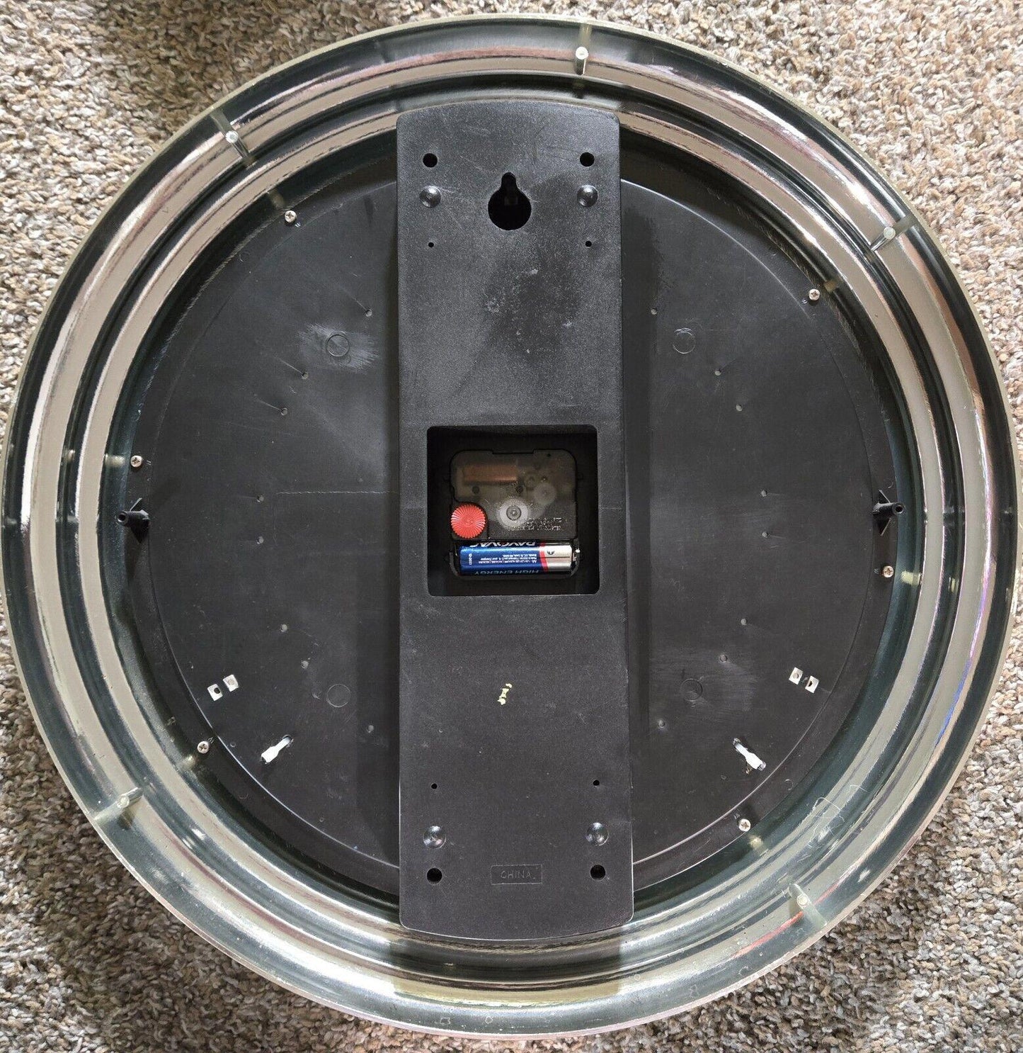 Neon Chevy Corvette Light Up Clock With Plug And Battery *PARTS ONLY*