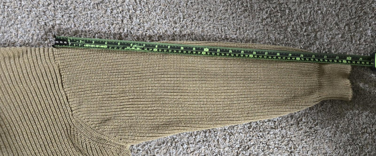 Orvis Mens L Shawl Collar Infantry Button Sweater Elbow Pads