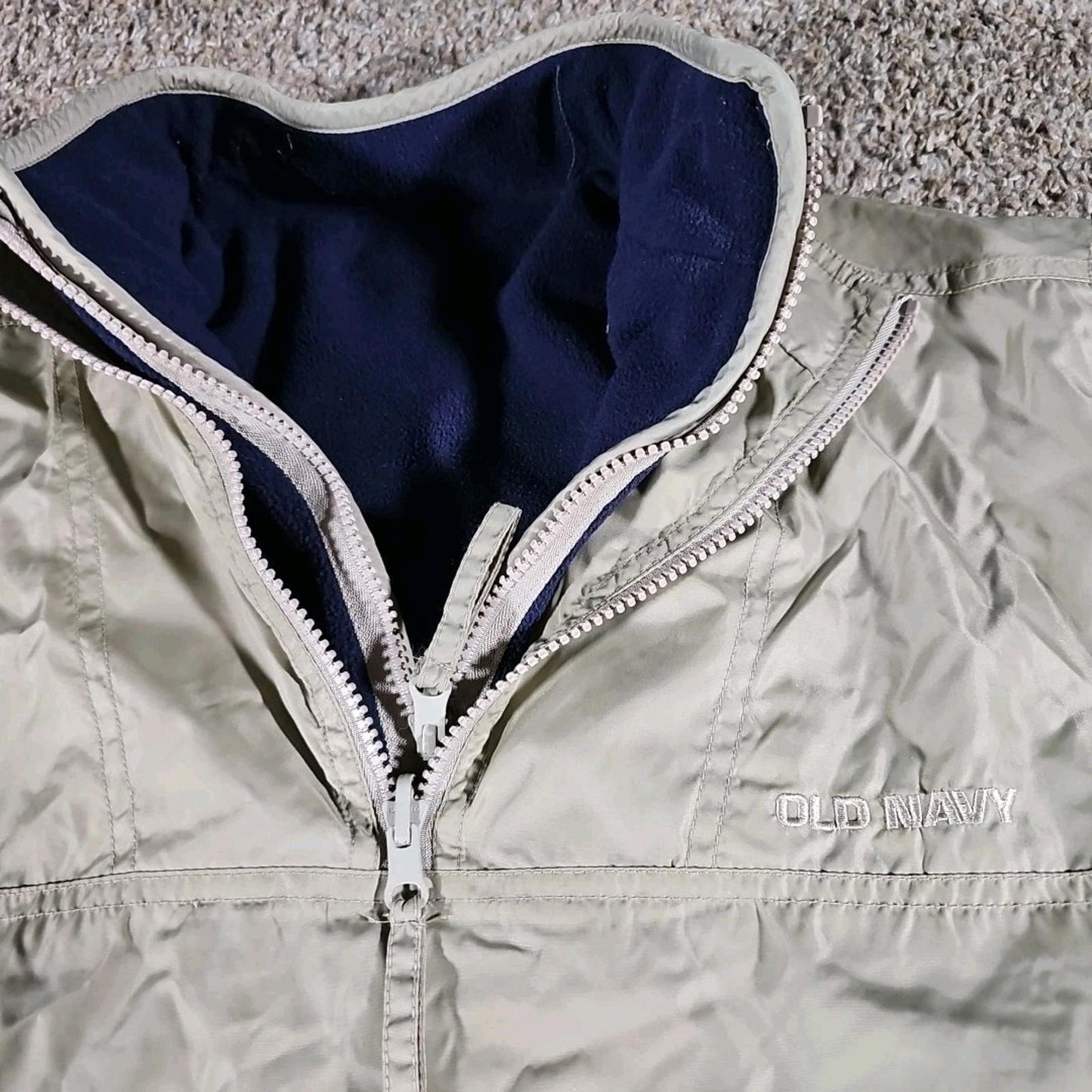 Old Navy Reversible 1/4 Zip Jacket Sz 12