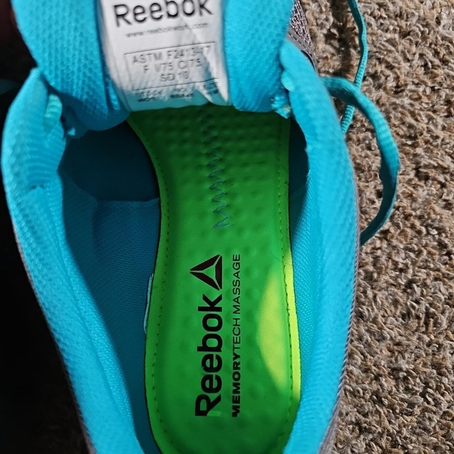 Reebok Women’s RB045 Alloy Toe Work Gray Teal Size 11M