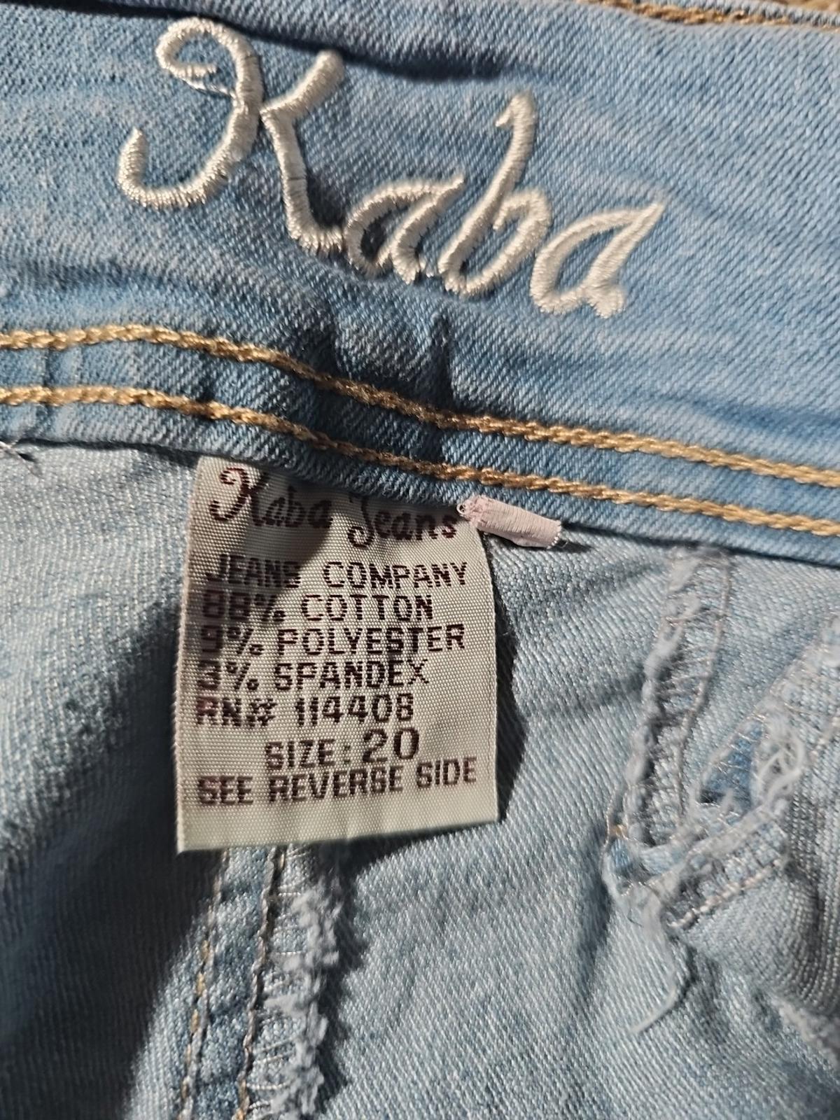 Kaba Jeans Sz 20 Cuffed Capris