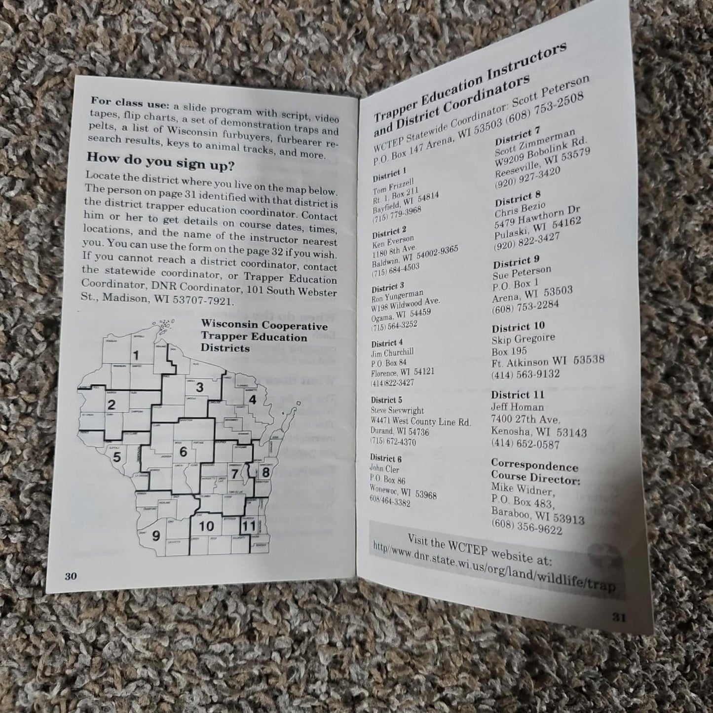 1999 wisconsin Trapping regulations pamphlet