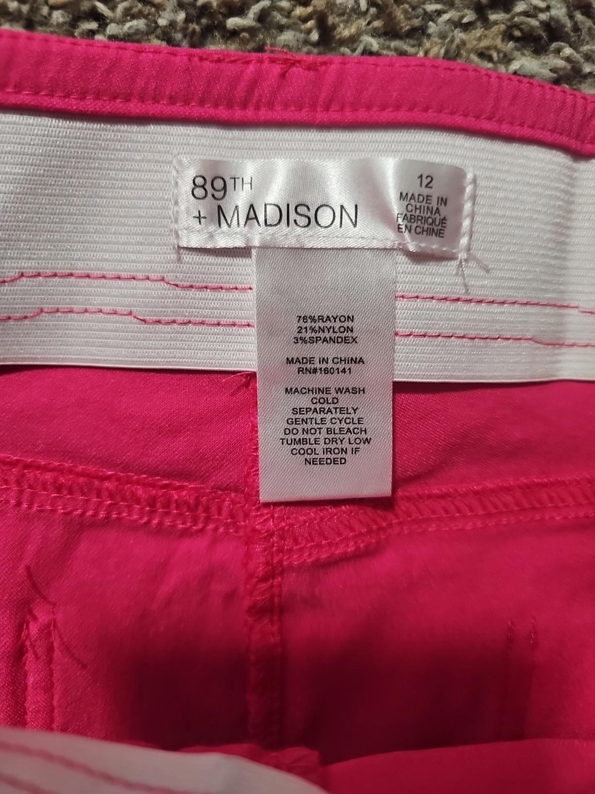 89th + Madison Sz 12 Pink Pants