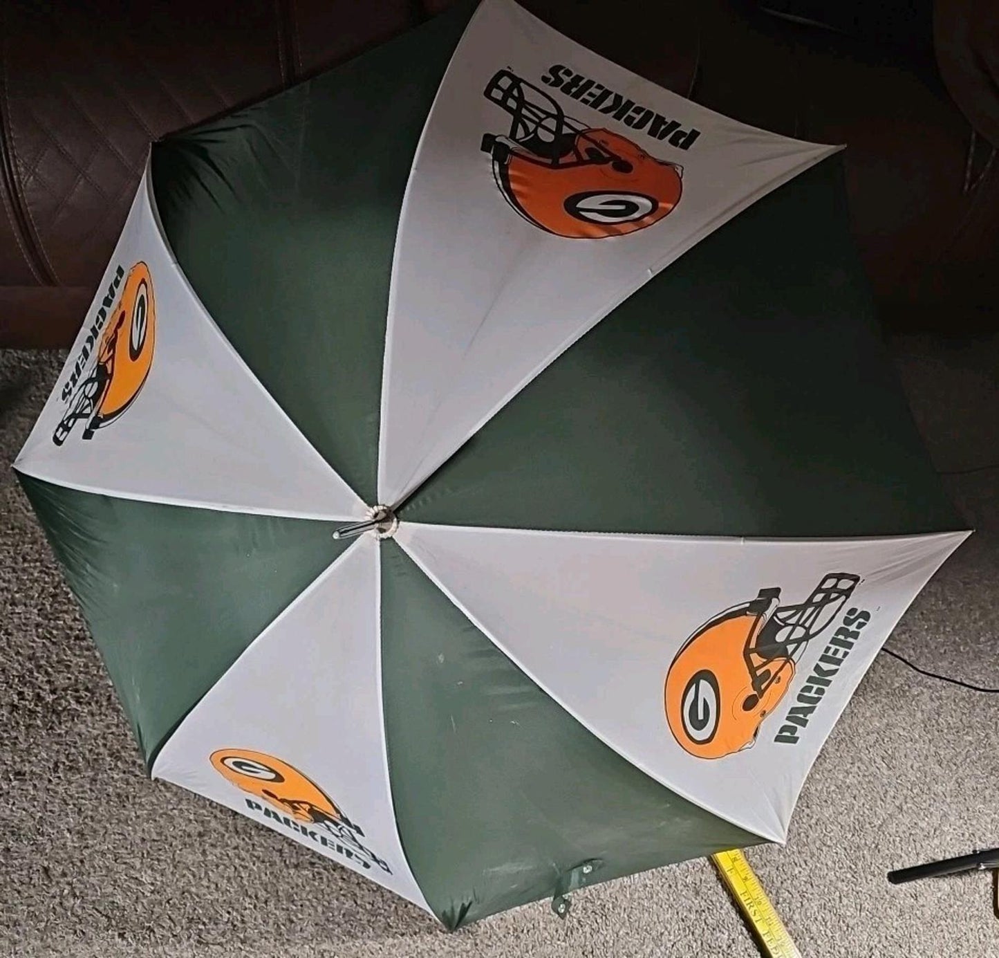 Vintage Green Bay Packers Helmets Approx 40" Canopy Umbrella