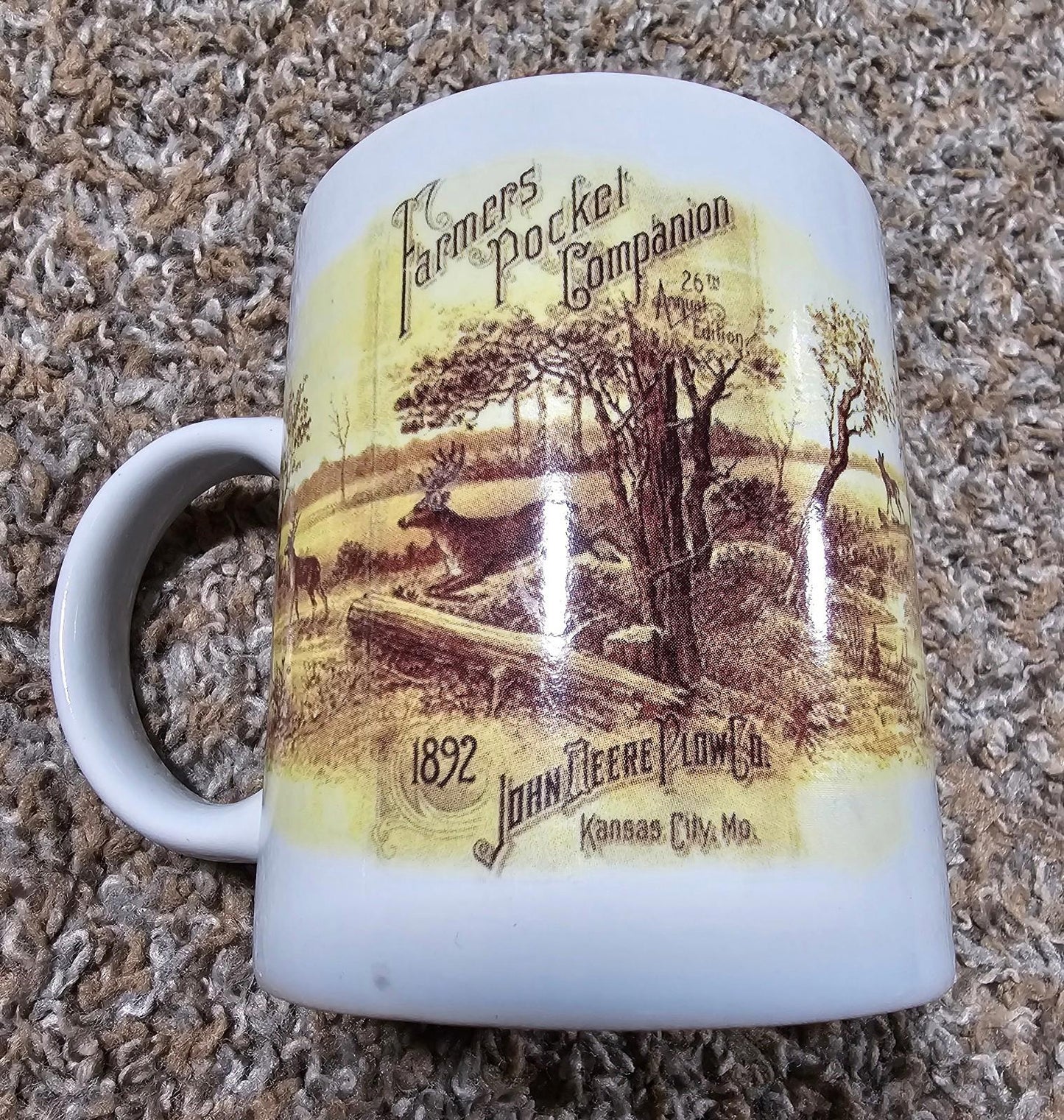 John Deere 1892 Farmers Pocket Companion Mug Collectible Coffee Cup Tea Mug