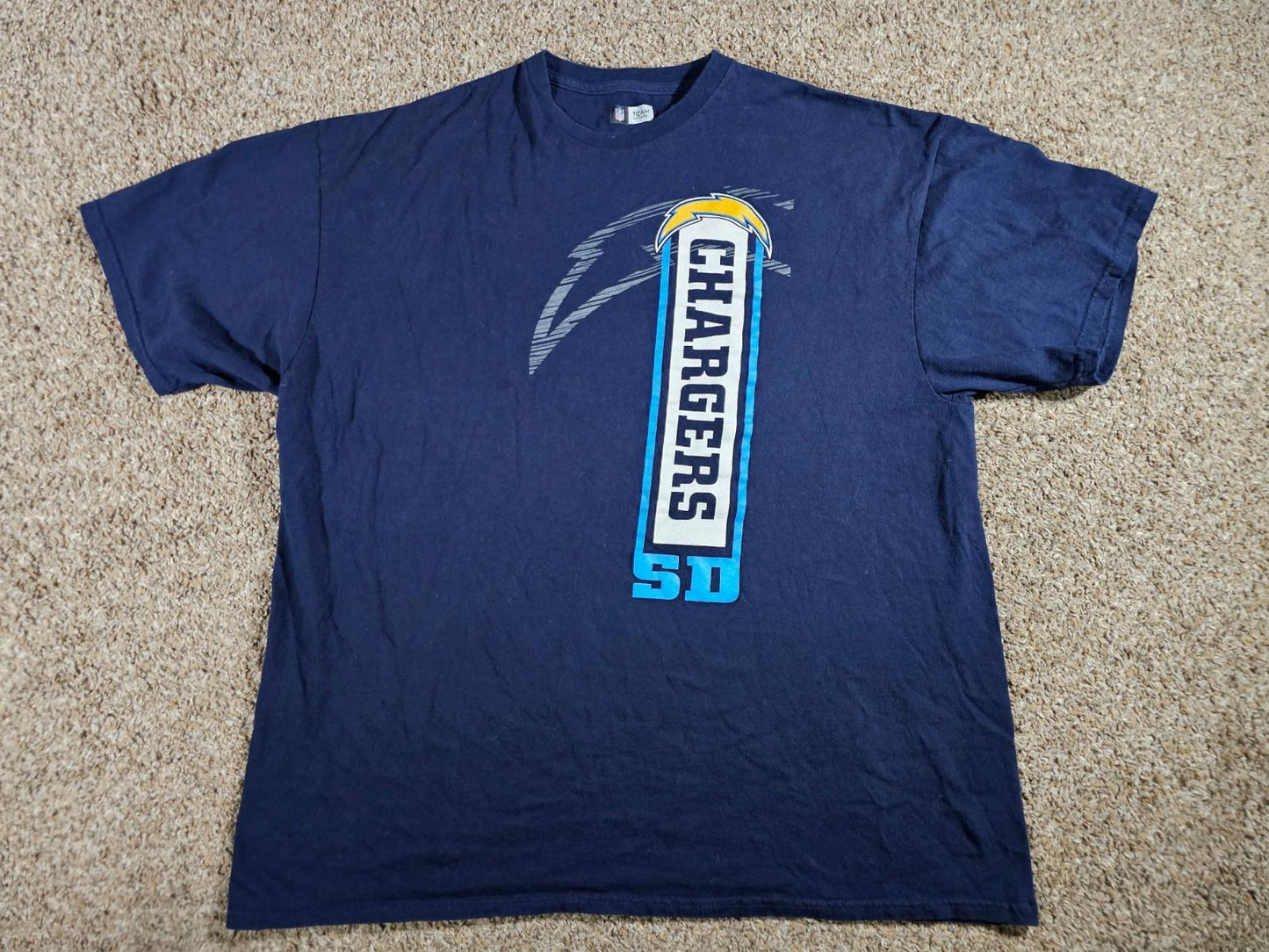 NFL Team Apparel San Diego Chargers Shirt Men's Blue 2xl