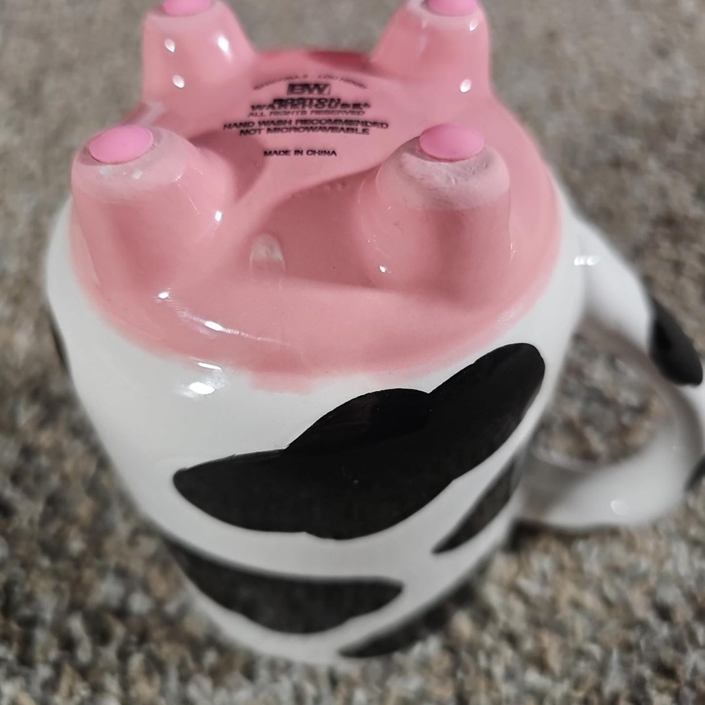 Boston Warehouse Ancona 2 - Lou Henry Udderly Cow Ceramic Coffee Tea Mug Nonslip