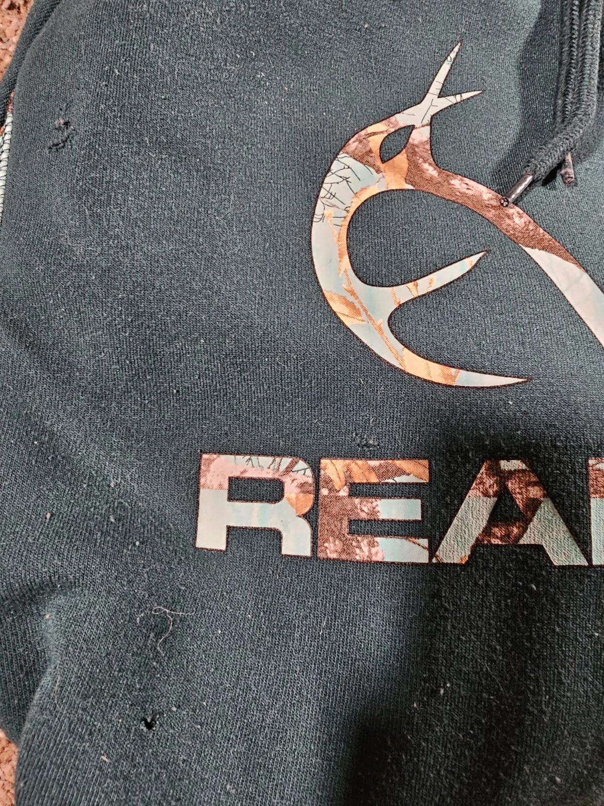 Realtree Hoodie Mens S Blue Green Camo  Sweatshirt Outdoor