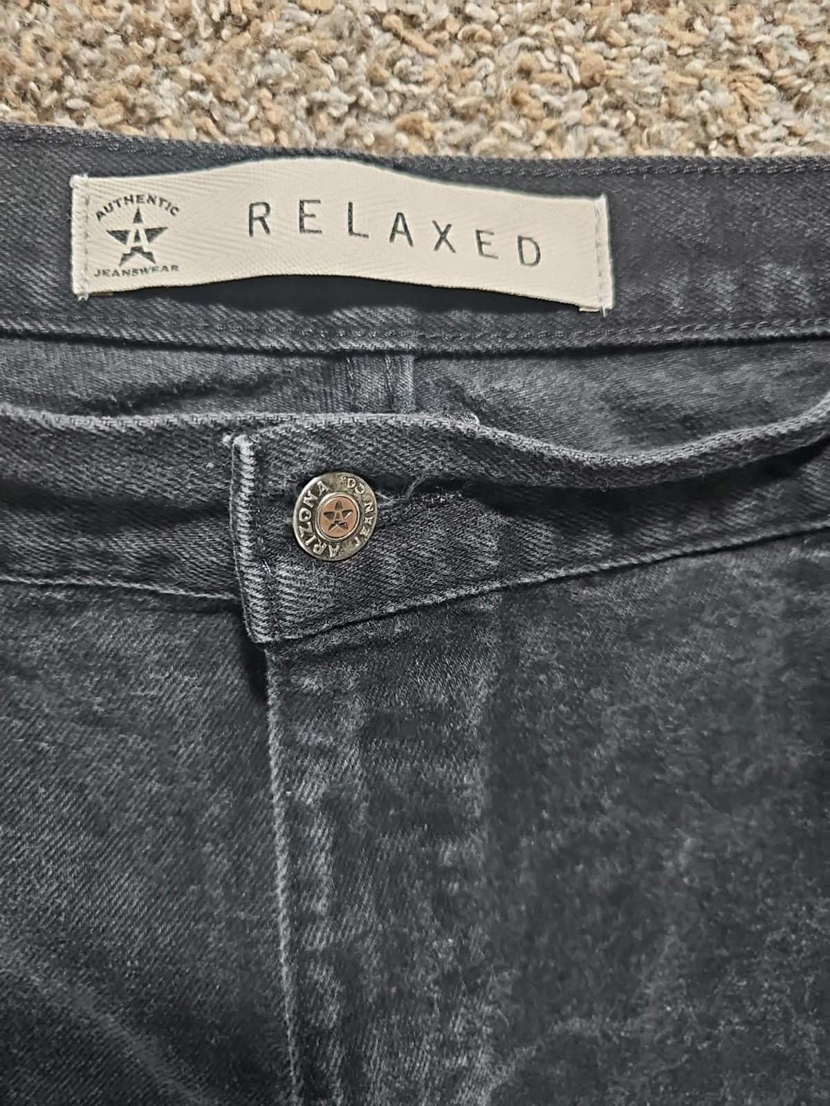 Arizona Premium Denim Relaxed Black Jeans Approx 40x32