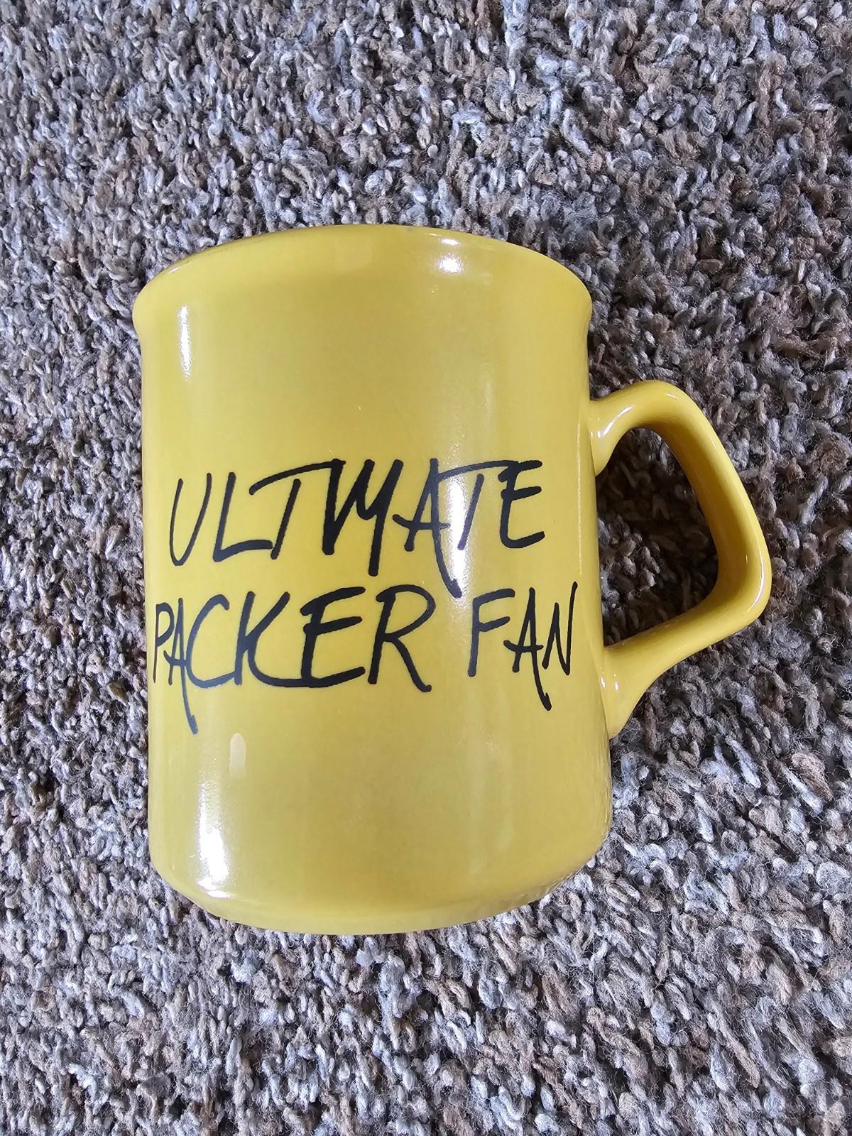 Ultimate Packer Fan Diehard Wisconsin Cheesehead yellow coffee mug