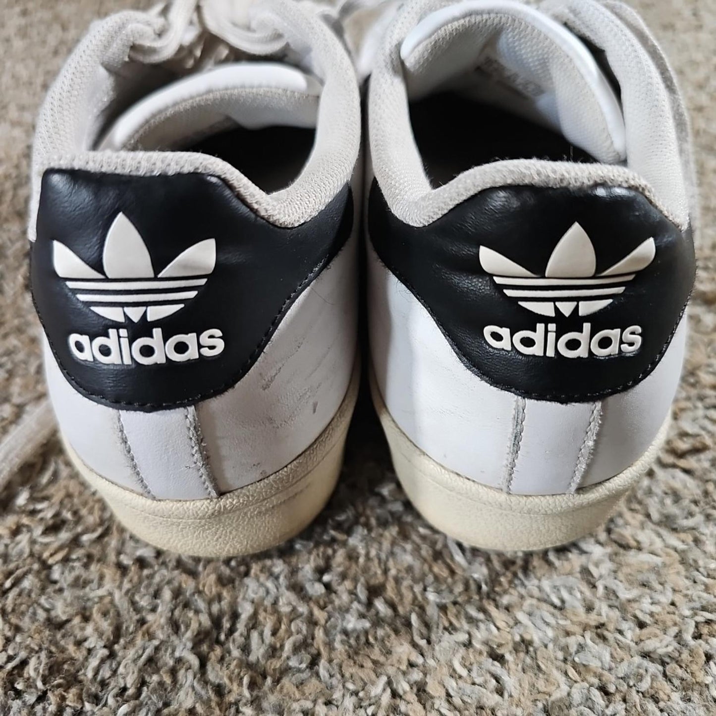 Adidas Superstar ART C77153 sz 11 White Black Stripe Clam