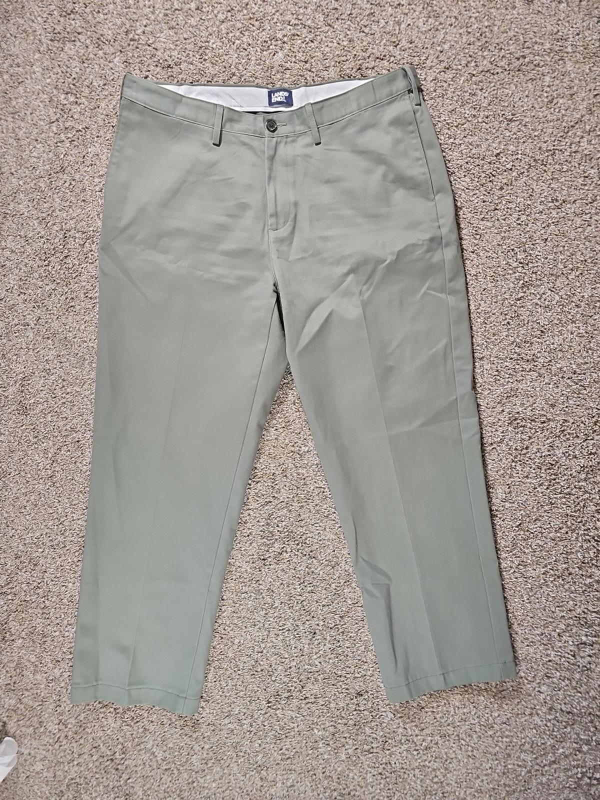 Lands End Sz 38 Traditional Fit Green Pants