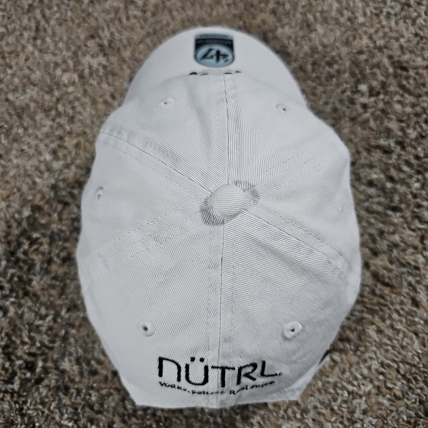 Nütrl Vodka '47 White Baseball Cap Adjustable Strapback