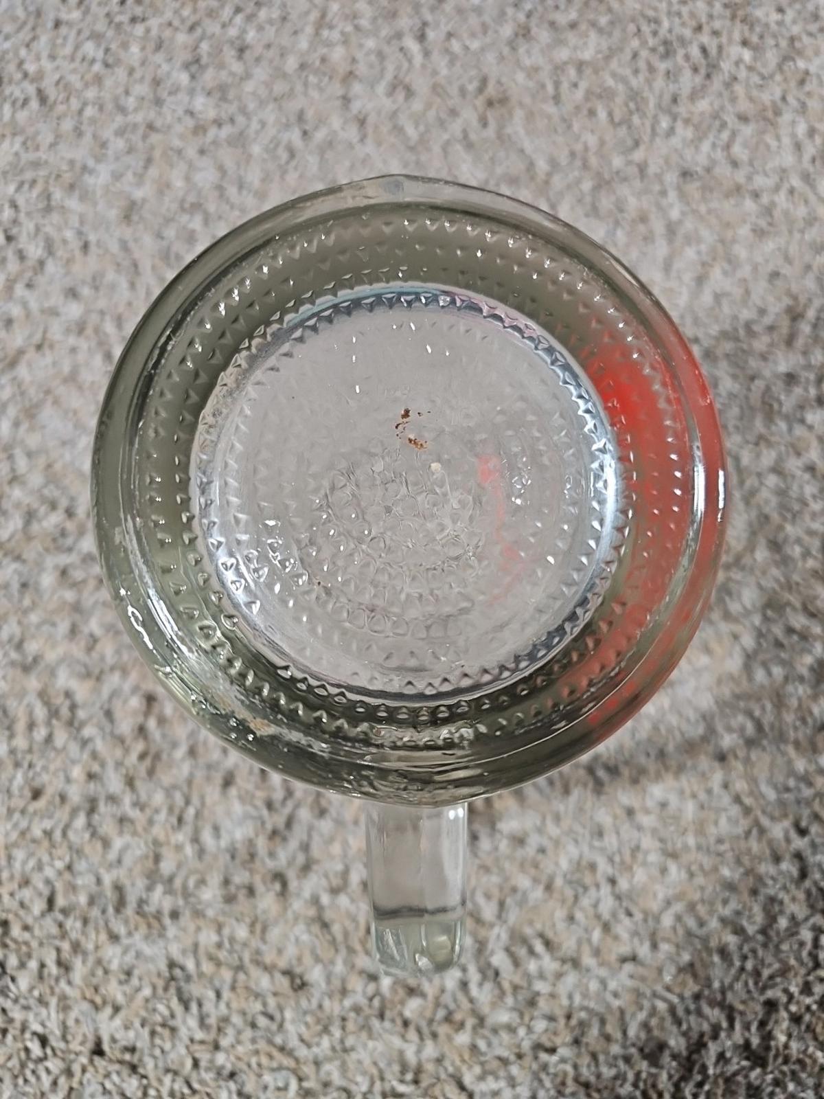 Large Heavy Glass Slim Jim Pitcher For Beer Lemonade Drinks