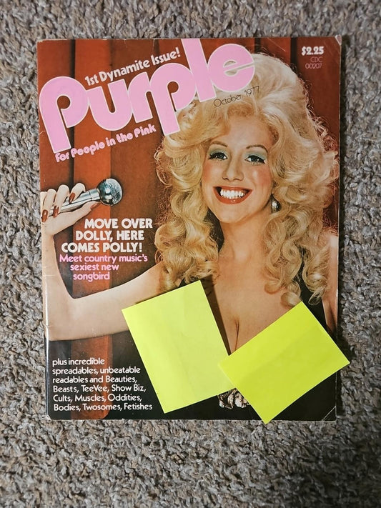 Vintage Purple magazine October 1977 For People In The Pink Vol. 1 No. 1