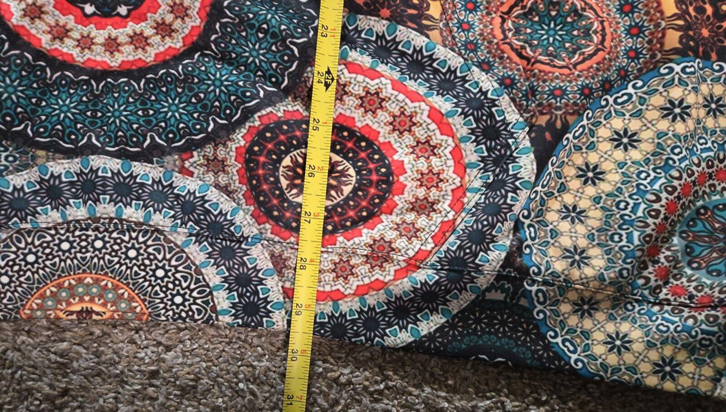 Paisley Print Beige 3/4 Sleeve Regsitered Nurse Hoodie 4XL