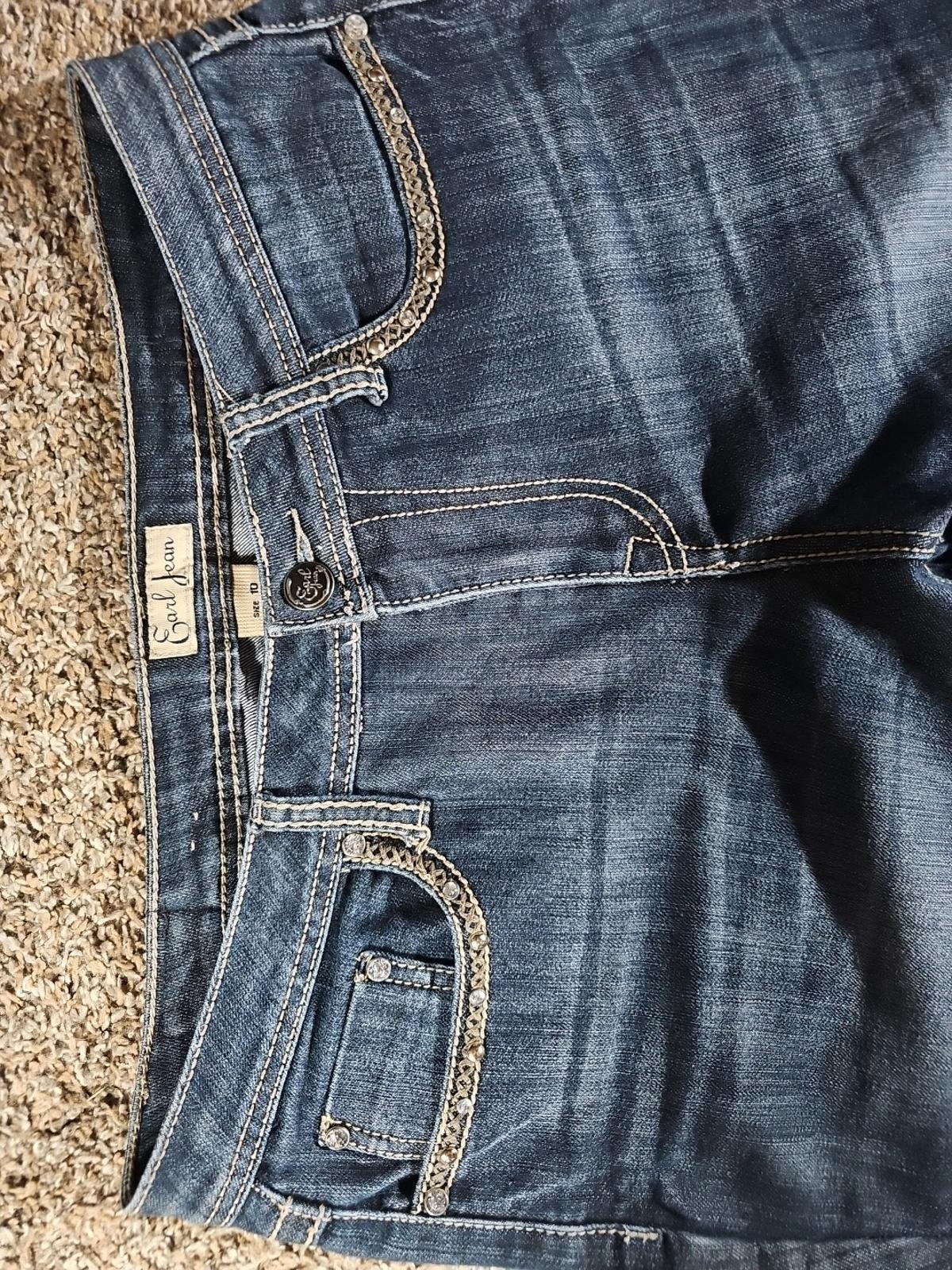 Earl Jean Sz 10 Flap Back Pockets