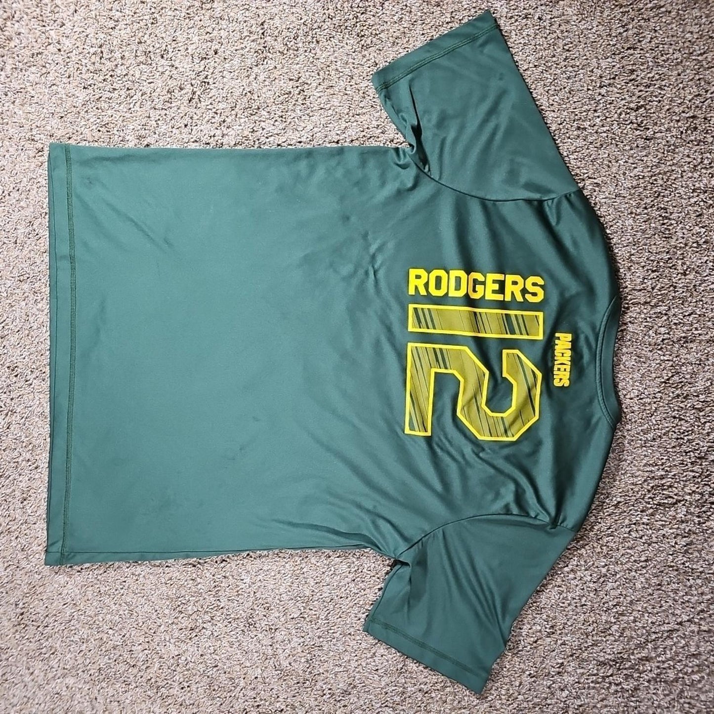 Aaron Rodgers #12 NFL Team Apparel Tshirt Green SEE MEASUREMENTS