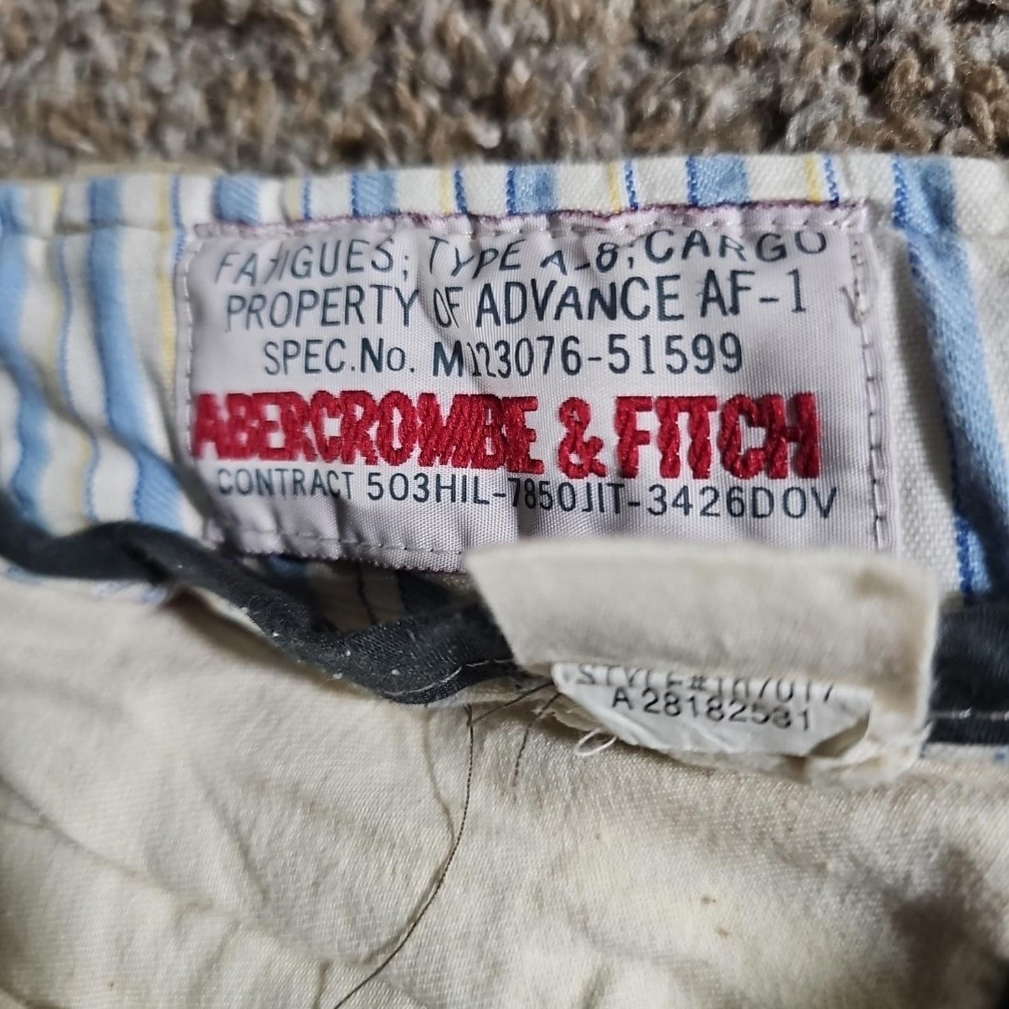 Advanced Abercrombie Fitch Shorts 36 Fatigues A-8 Military