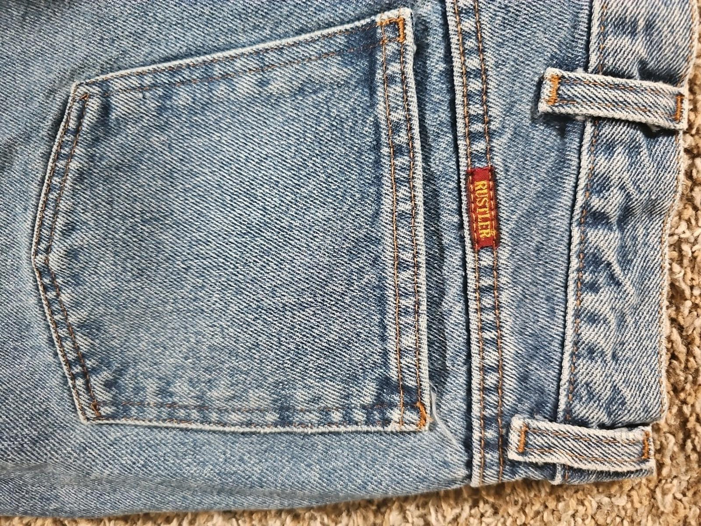 Rustler 38x30 Straight Blue Jeans