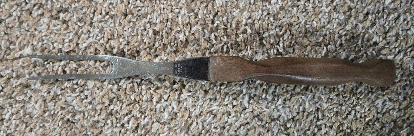 Cutco Vtg #26 Meat Turning Fork 11 1/2" 2 Prong Made in USA Lifetime Warranty