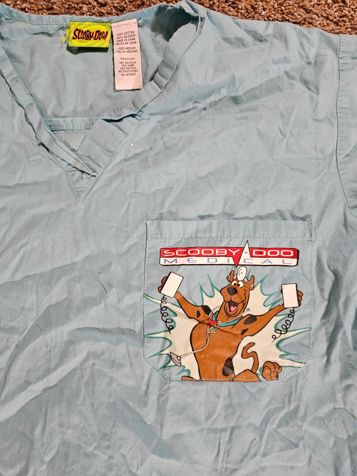 Scooby Doo Medical scrubs Set Medium 2003 "REAR!" Very Rare