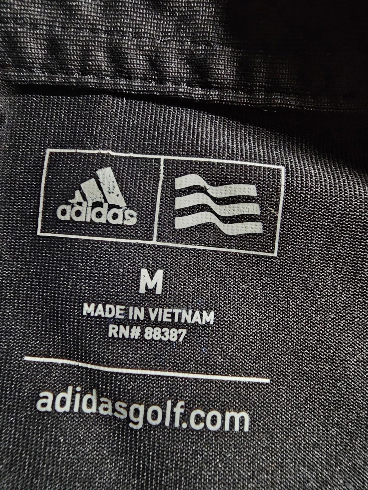 Adidas Golf Polo Shirt 1/2 Button Up Womens Medium Black