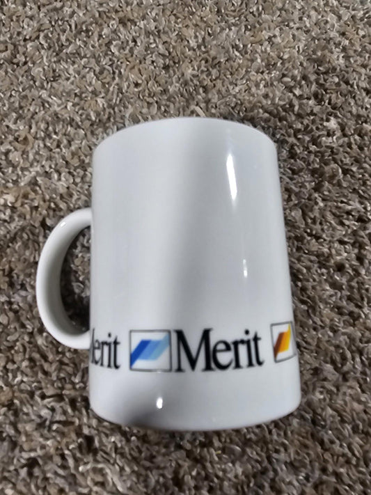 Vintage Merit Cigarettes Logo Coffee Mug White Cup