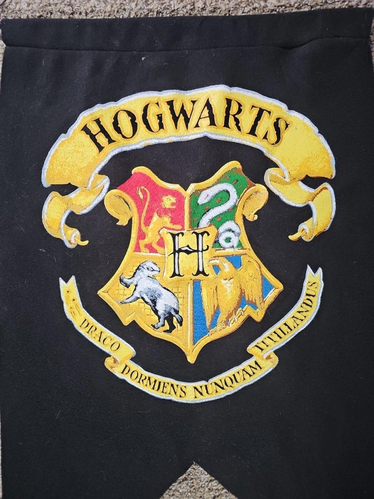 Harry Potter Hogwarts 30"x18" Banner School Flag Movie Wall Decor 2017