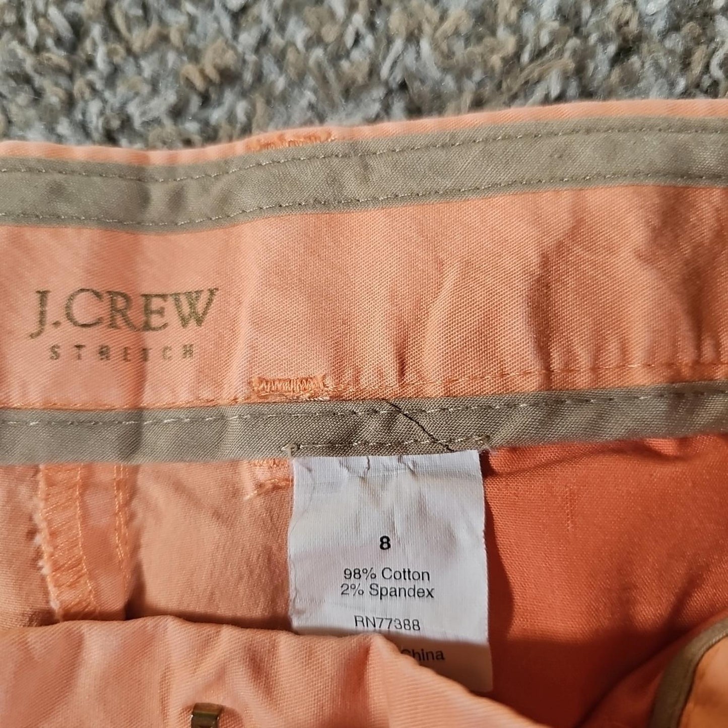 J. Crew Stretch Sz 8 Orange Shorts