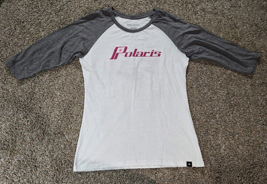 Polaris OEM 3/4 Sleeve Baseball Style Tee -Women's M