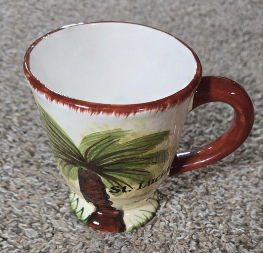 Agiftcorp St Lucia Painted Coffee Mug
