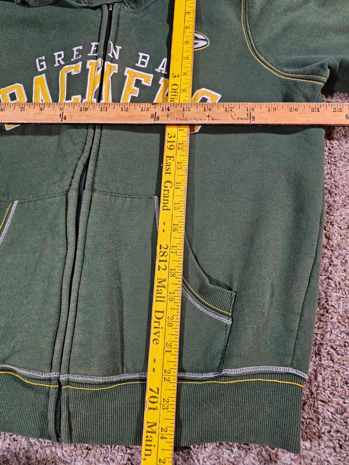 Green Bay Packers women's Lg Fullzip Green Hoodie AGIll