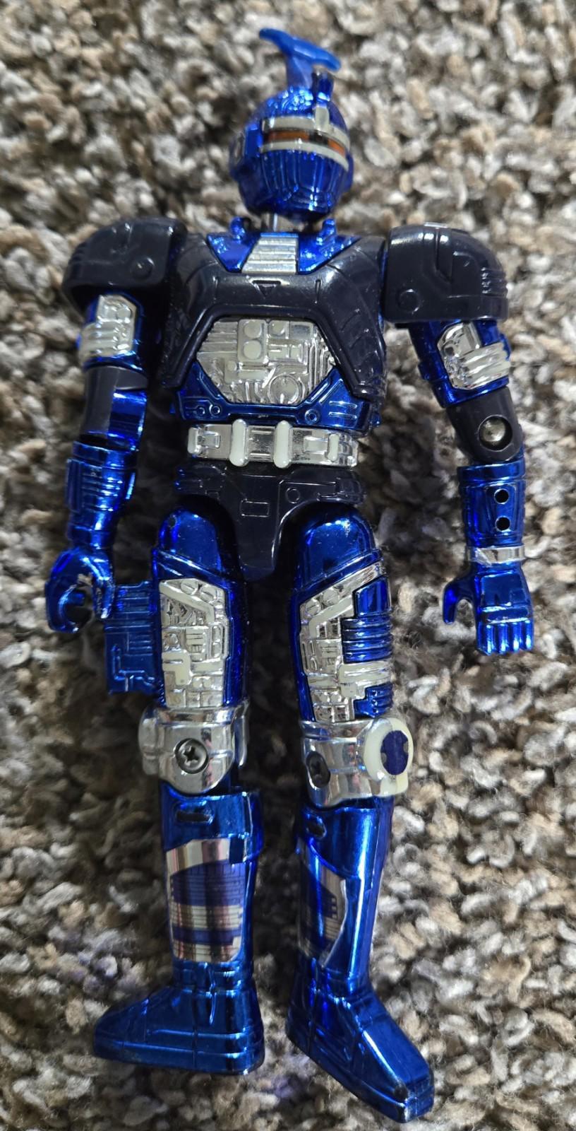 Vintage 1996 Bandai Beetleborgs Blue Stinger 6” Action Figure