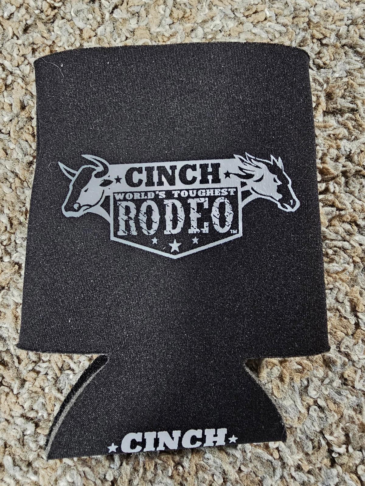 Cinch Worlds Toughest Rodeo Black Can Koozie Insulator