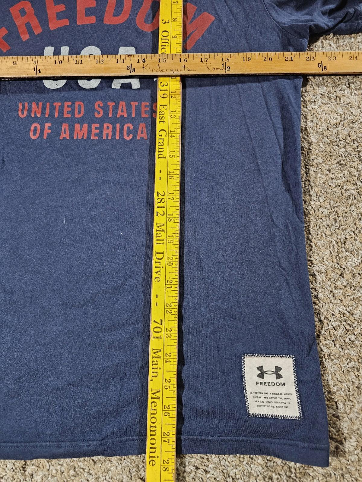 Under Armour FREEDOM American Flag t-shirt Mens L