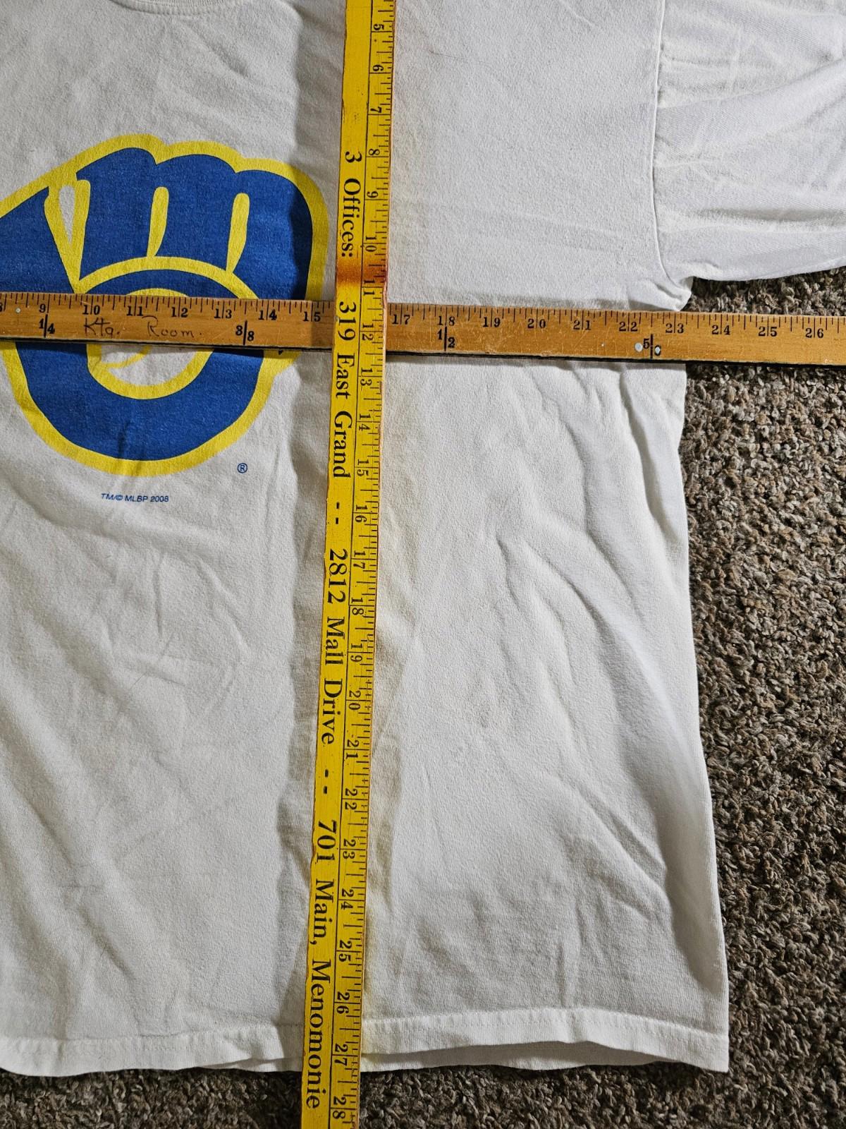 2008 MLB Milwaukee Brewers Miller Lite Tshirt XL