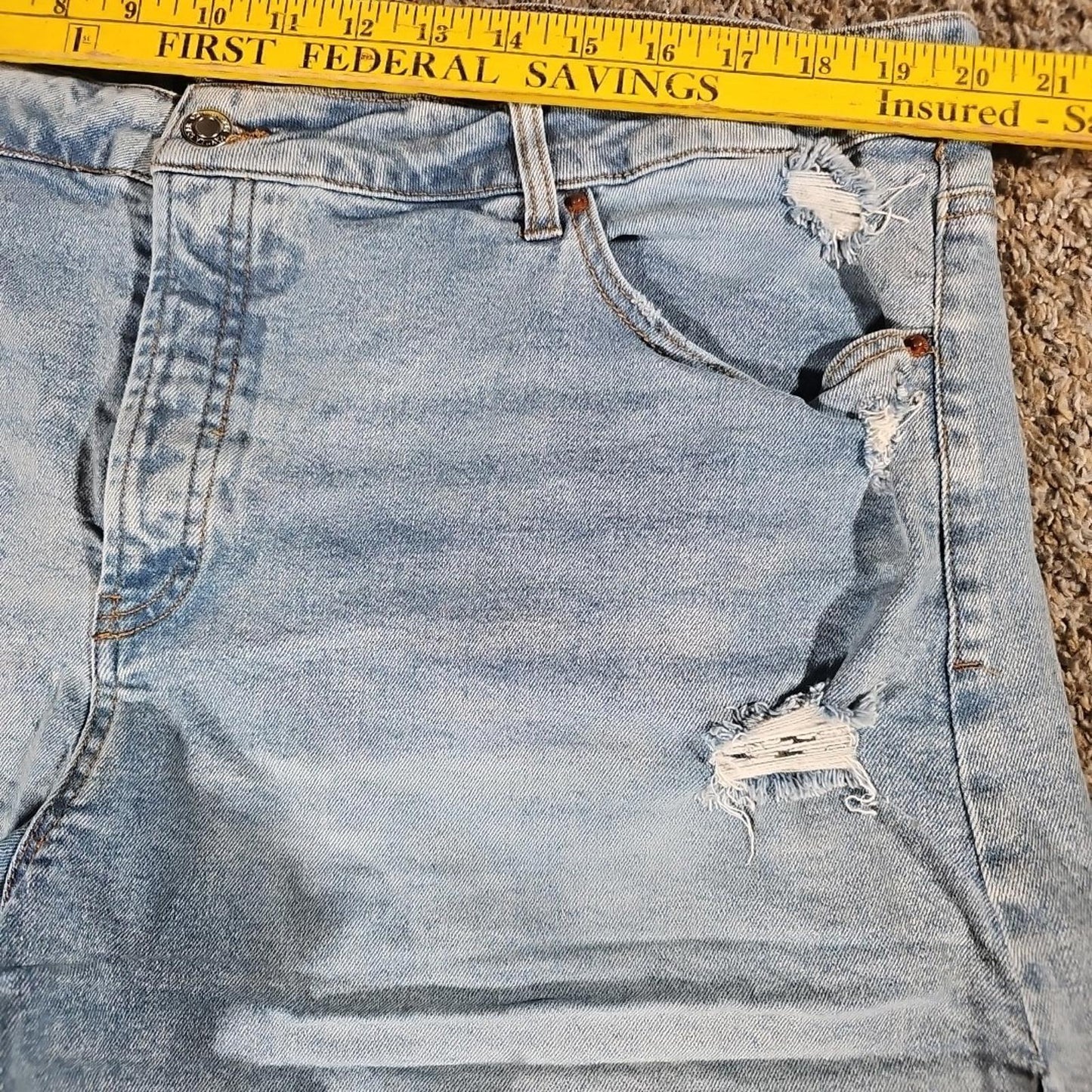 Vanilla Star 20W Distressed Blue Jeans Shorts
