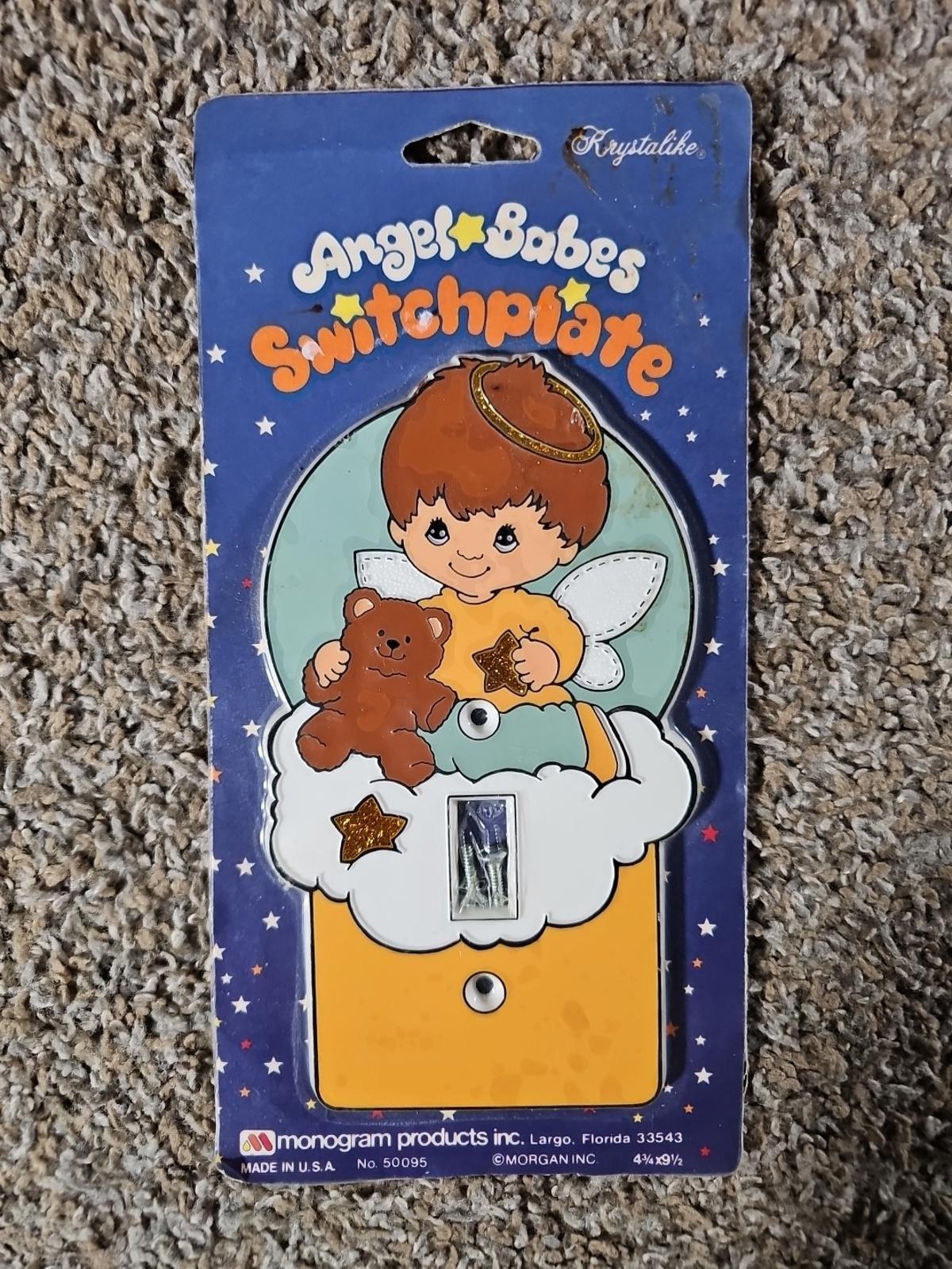Vintage Angel Babes Cherub Boy Light Switch Plate USA MADE