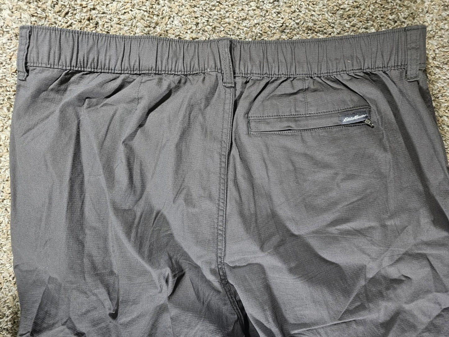 Eddie Bauer Ripstop Hiking Pants Men's 38x32 Gray