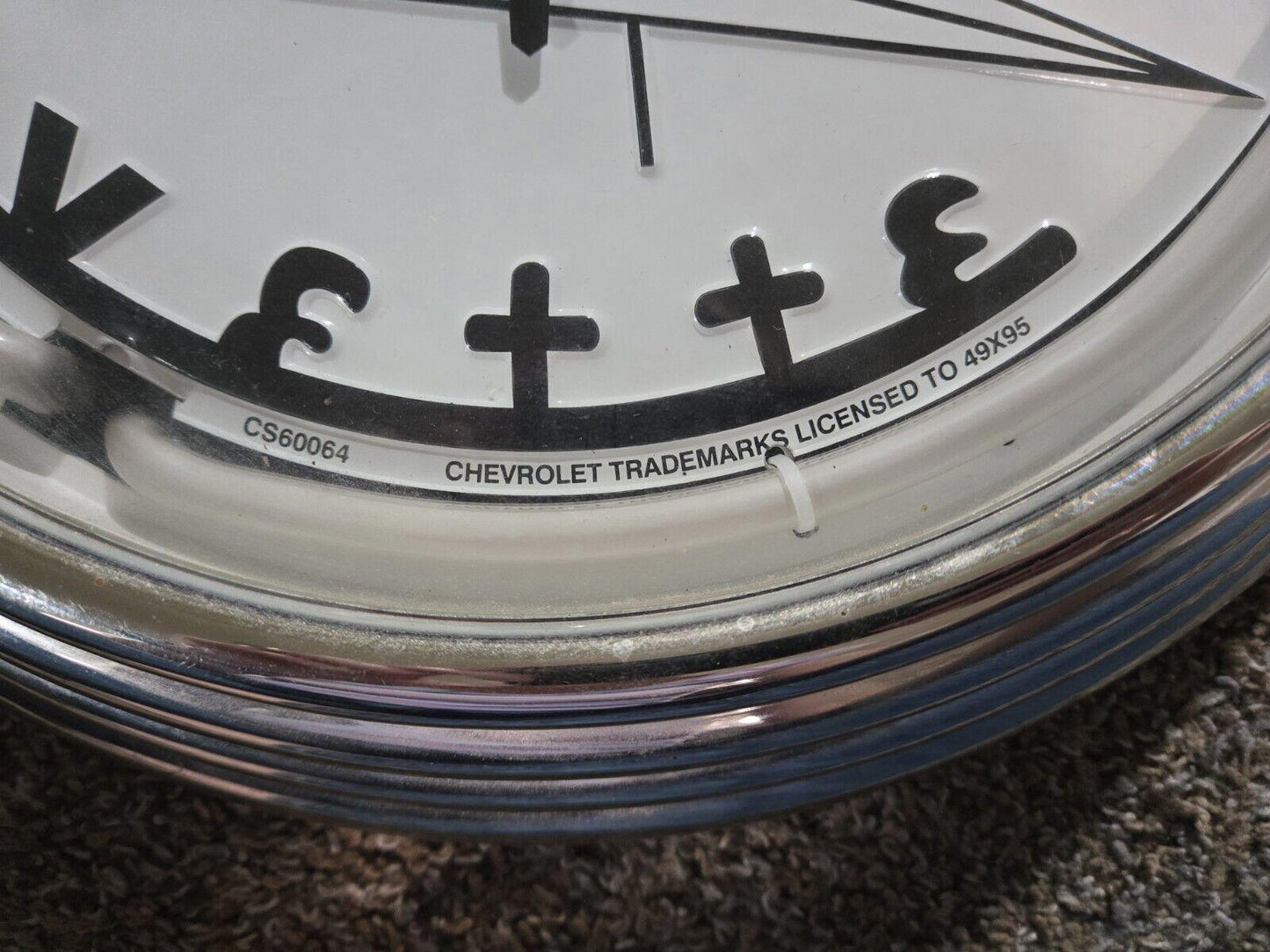 Neon Chevy Corvette Light Up Clock With Plug And Battery *PARTS ONLY*